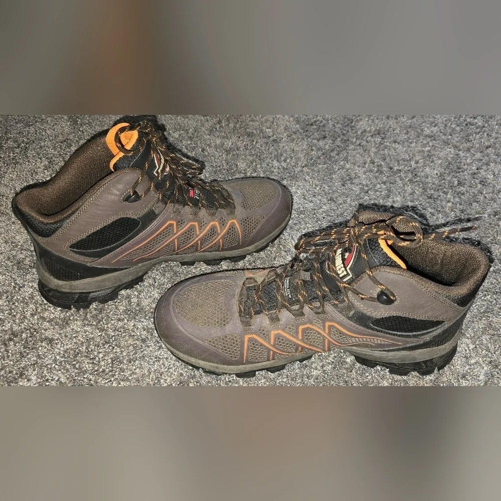 Field & Forest Brown Walker Mid Hiker Boots Mens Size 12 Lace Up